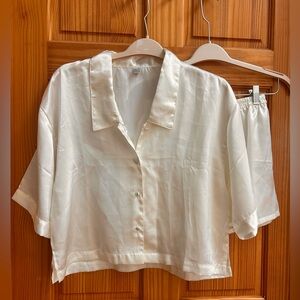 CUTEST White Satin Pajama Set 😴😴